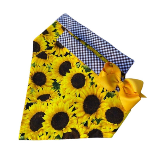 Sunflowers & Brown Gingham